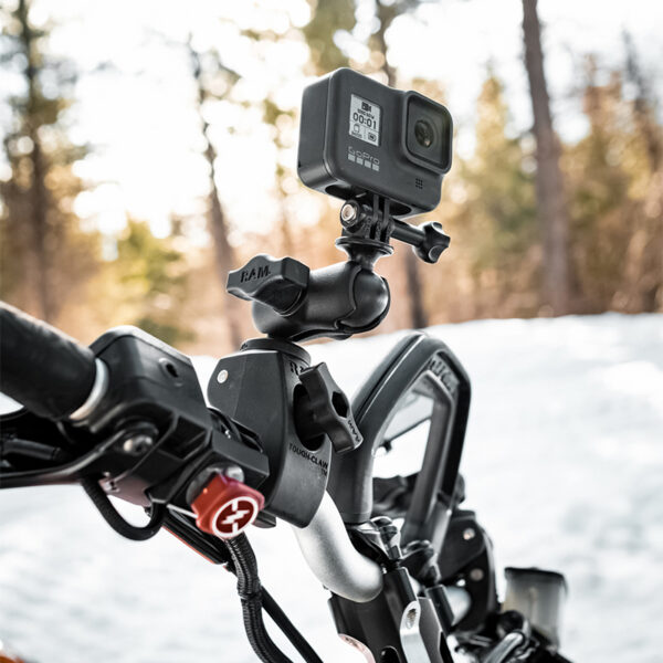 RAM® Tough-Claw™ Double Ball Mount with Universal Action Camera Adapter Ram Mounts RAP-B-400-GOP1 - immagine 4