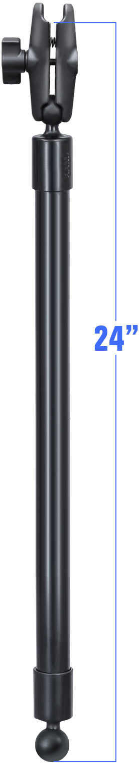 RAM 24 "Prolunga per tubo in PVC con estremità sferiche e braccio a doppia presa Ram Mounts RAP-BB-230-24-201U
