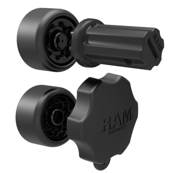 RAM Kit di Sicurezza Pin-Lock per Bracci a presa tipo B E STAFFE CARDANICHE Ram Mounts RAP-S-KNOB3-GU - immagine 2