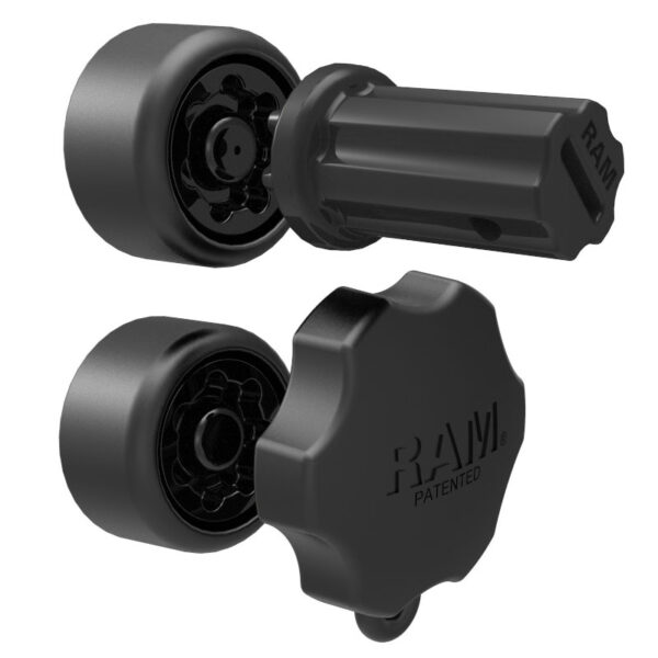 RAM Kit di Sicurezza Pin-Lock per Bracci a presa tipo C e Staffe cardaniche Ram Mounts RAP-S-KNOB5-GU - immagine 2