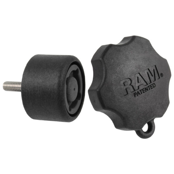 RAM Pin-Lock Manopola di Sicurezza a 4 Pin per Piastre Cardaniche a Braccio Oscillante Ram Mounts RAP-S-KNOB7-4U