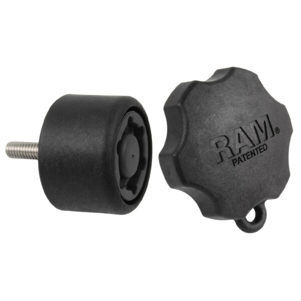 RAM Pin-Lock Manopola di Sicurezza a 6 Pin per Piastre Cardaniche a Braccio Oscillante Ram Mounts RAP-S-KNOB7-6U