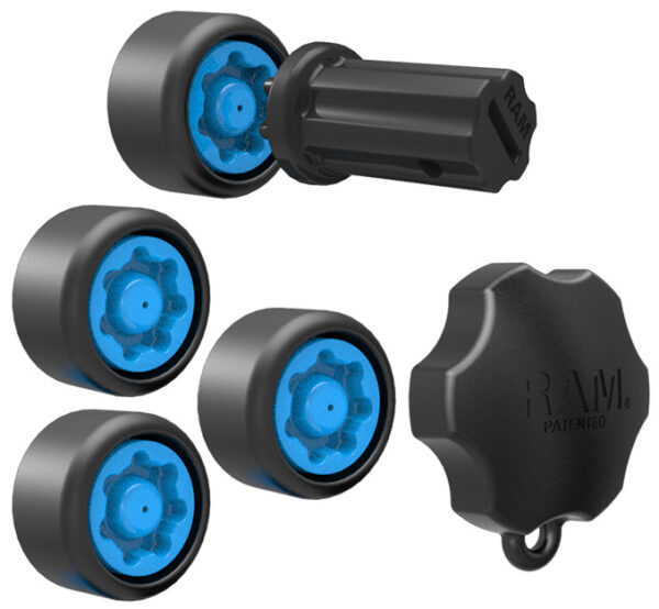 RAM Kit di Sicurezza Pin-Lock per Bracci Oscillanti Doppi e Staffe Cardaniche Ram Mounts RAP-S-KNOBG-109-1U - immagine 2