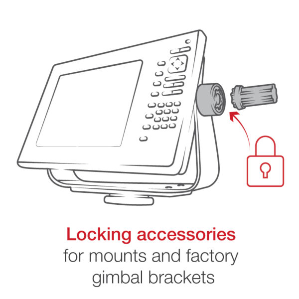 RAM Manopola di Sicurezza Pin-Lock per Staffe Gimbal Ram Mounts RAP-S-KNOBGU - immagine 5