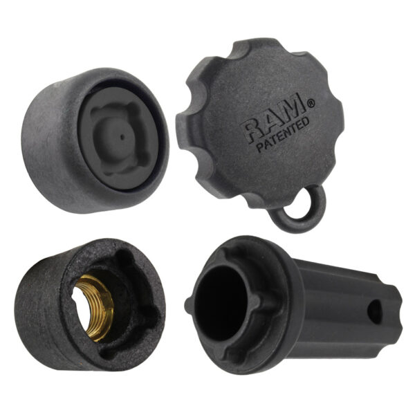 Dado di sicurezza RAM Pin-Lock per bracci D & E E e staffe cardaniche Ram Mounts RAP-S-NUT5-GU - immagine 2