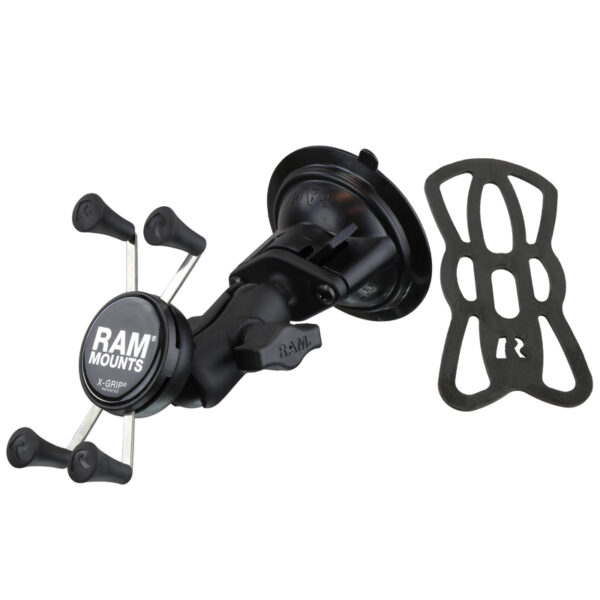 Supporto a ventosa con braccio piccolo Ram Mounts RAM-B-166-A-UN7U x-grip per smartphone da 5 pollici - immagine 2