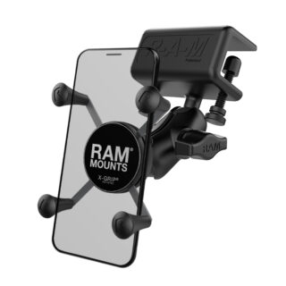 SUPPORTO A MORSETTA CON DOPPIO ATTACCO RAM-MOUNT RAM-B-177-UN7U PER IPHONE E SAMSUNG