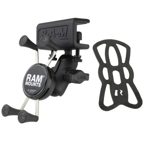 SUPPORTO A MORSETTA CON DOPPIO ATTACCO RAM-MOUNT RAM-B-177-UN7U PER IPHONE E SAMSUNG - immagine 2