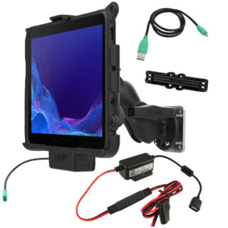 RAM Powered Mount for Samsung Tab Active4 Pro with Backing Plate Ram Mounts RAM-101-B2-SAM52P-V7B1U