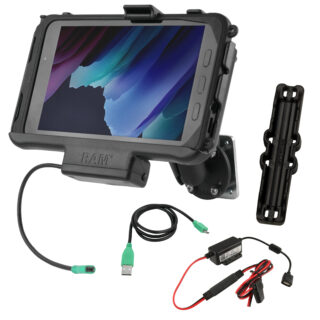 RAM EZ-Roll'r Powered Mount for Samsung Tab Active5 & 3 Ram Mounts RAM-B-101-225B2-SAM60P-V7B1U