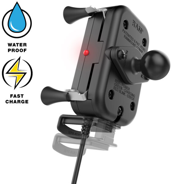 RAM Tough-Charge 15W Supporto per moto con ricarica wireless impermeabile Ram Mounts RAM-B-149Z-A-UN12W-V7M-1 - immagine 4