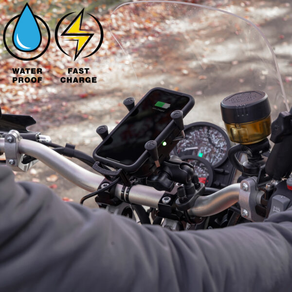 RAM Tough-Charge 15W Supporto per moto con ricarica wireless impermeabile Ram Mounts RAM-B-149Z-A-UN12W-V7M-1 - immagine 5