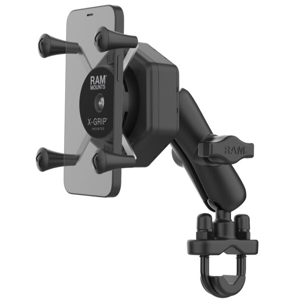Supporto a manubrio Ram Mounts RAM-B-149Z-UN7-462 con sistema X-Grip e antivibrazione Vibe-Safe
