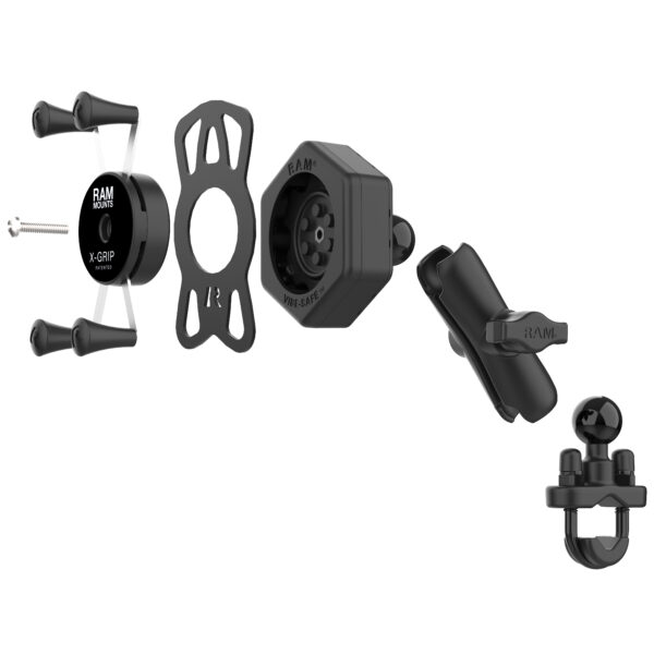 Supporto a manubrio Ram Mounts RAM-B-149Z-UN7-462 con sistema X-Grip e antivibrazione Vibe-Safe - immagine 4