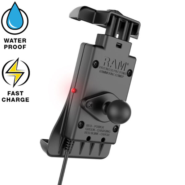 RAM Quick-Grip 15W Supporto a ventosa per ricarica wireless impermeabile Ram Mounts RAM-B-166-UN14W-1 - immagine 4