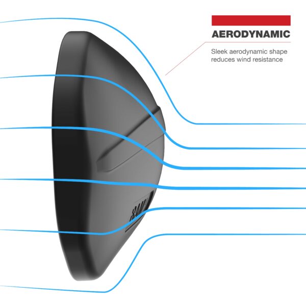 Specchietti retrovisore Ram Mounts RAM-B-349-465RL Tough-Mirror con base M10-1.25 e braccio medio - immagine 5