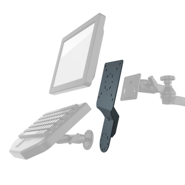 Staffa piastra Ram Mounts RAM-DIS-103-1AU robusta per collegare monitor con standard vesa e AMPS - immagine 2
