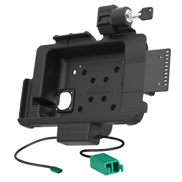 Blocco GDS Power più Dual USB Dock per Zebra ET4x 10" con IntelliSkin Ram Mounts RAM-GDS-DOCKL-ZE21PD2U - immagine 2
