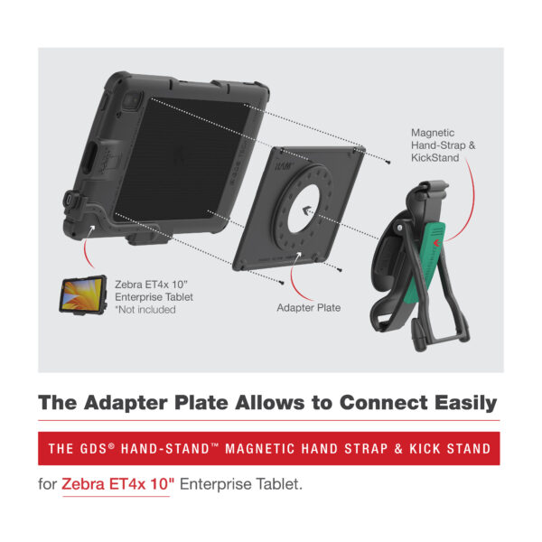 GDS Accessorio Magnetico Cavalletto per Zebra ET4x 10" Enterprise Tablet Ram Mounts RAM-GDS-HS1M-ZE21U - immagine 4