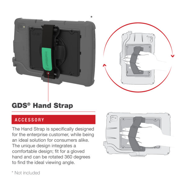 Accessorio Cinghia da Mano GDS per Zebra ET4x 10" Enterprise Tablet Ram Mounts RAM-GDS-HS2-ZE21U - immagine 3