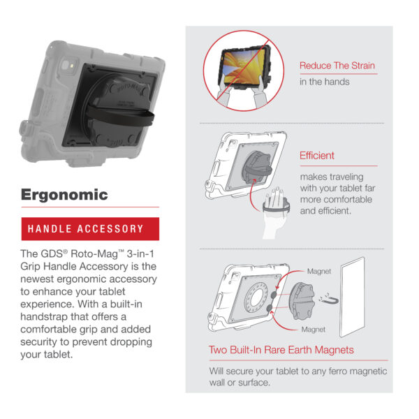 Componente Ram Mounts RAM-GDS-ROTO2-ZE20U GDS Roto-Mag 3 in 1 per Zebra ET4x 8 pollici - immagine 3