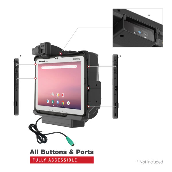 RAM Dock Alimentato con Bloccaggio per Panasonic FZ-A3 Ram Mounts RAM-HOL-PAN16PLU - immagine 5
