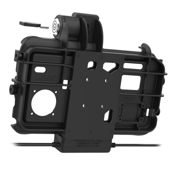 RAM Low-Profile Locking Power + Single USB Dock for Tab Active5 & 3 Ram Mounts RAM-HOL-SAM58PDKLTU - immagine 3
