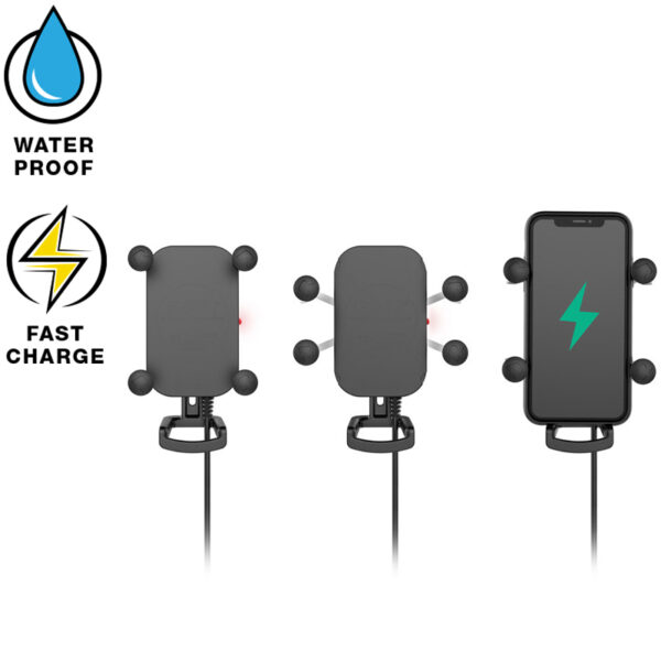 RAM Tough-Charge con supporto di ricarica wireless impermeabile X-Grip da 15 W Ram Mounts RAM-HOL-UN12WB-1 - immagine 2