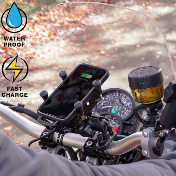 RAM Tough-Charge 15W Supporto di ricarica wireless impermeabile con caricabatterie Ram Mounts RAM-HOL-UN12WB-V7M-1 - immagine 5