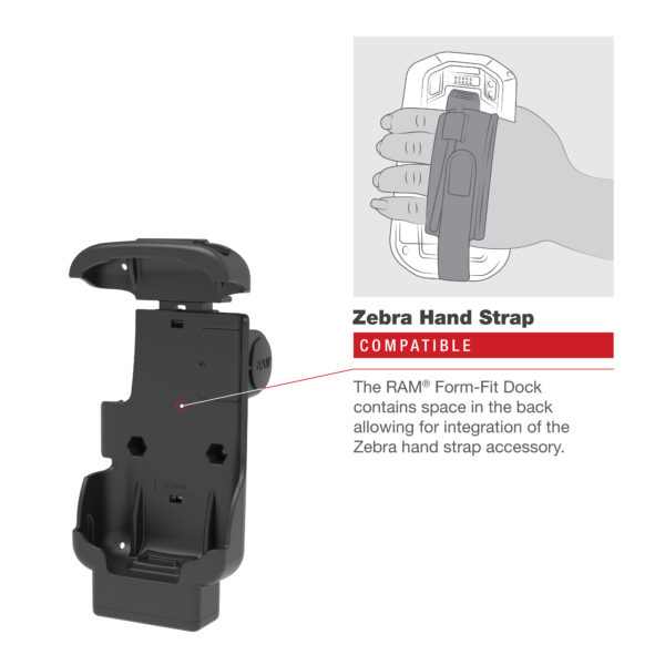 RAM Form-FitHolder per Zebra TC73 & TC78 Ram Mounts RAM-HOL-ZE17-NP-1U - immagine 4
