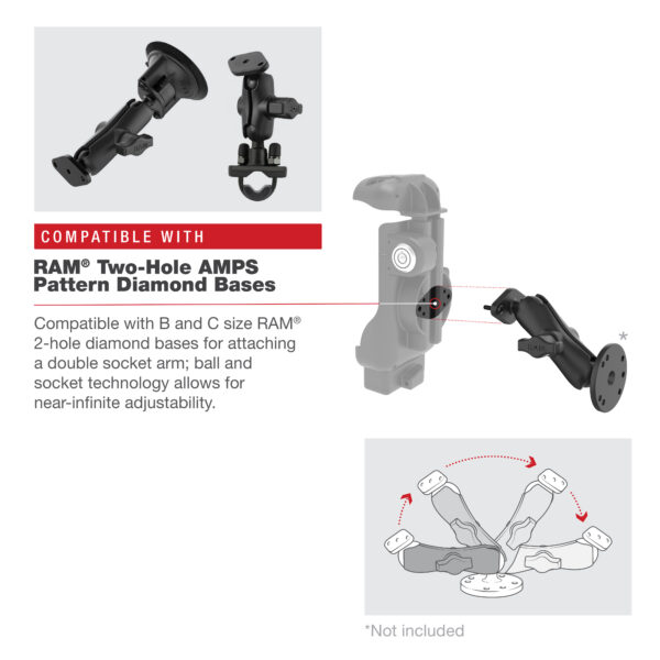 RAM Chiusura a chiave Form-FitHolder per Zebra TC73 e TC78 Ram Mounts RAM-HOL-ZE17L-NP-1U - immagine 7
