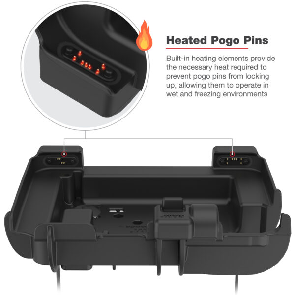 RAM Power più Dual USB Locking Dock per Zebra ET6x - Perni riscaldati Ram Mounts RAM-HOL-ZE25PD2HLU - immagine 9