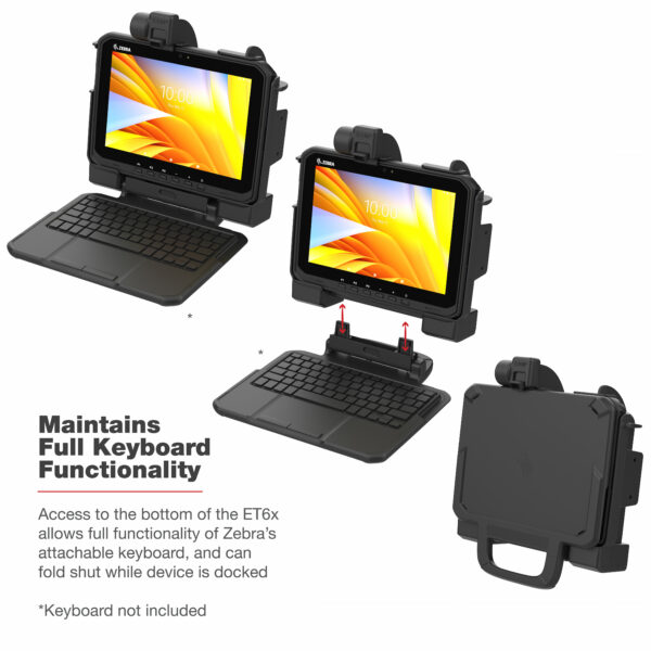 RAM Power più Dual USB Dock per Zebra ET6x - Perni riscaldati Ram Mounts RAM-HOL-ZE25PD2HU - immagine 6