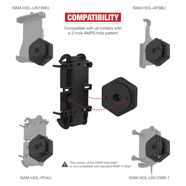 Holders Ram Mounts RAP-462NPT con sistema antivibrazione e attacco NPT a 2 fori - immagine 4