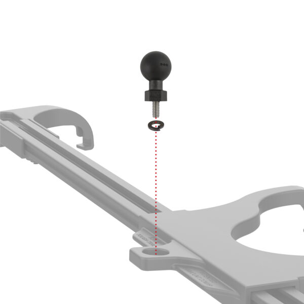 Adattatore a vite Ram Mounts Tough-Ball RAP-B-379U-252050-SLW con rondella di bloccaggio - immagine 2