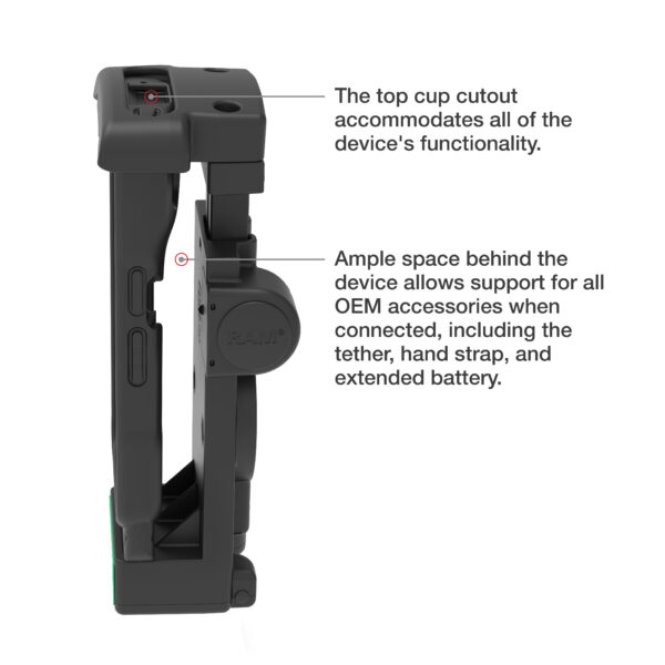 Dock alimentato GDS per Zebra TC2x e TC5x Ram Mounts RAM-GDS-DOCK-V12-ZE2434CPU - immagine 6