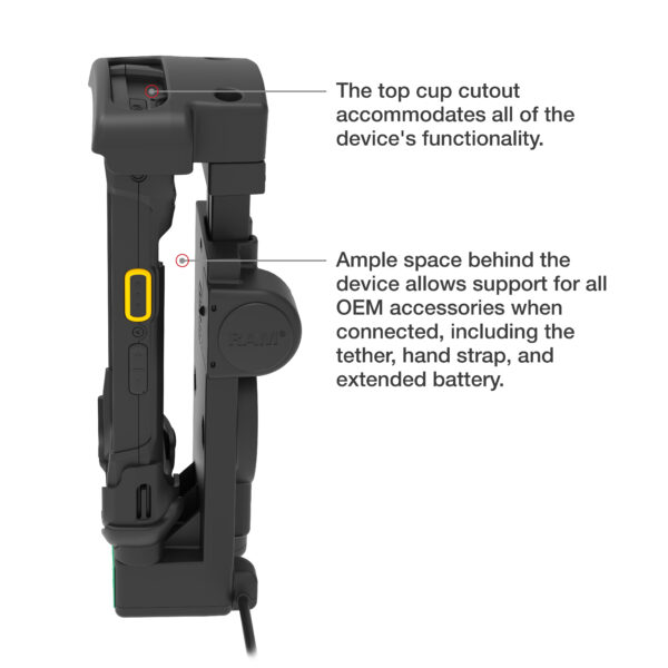 Dock Alimentato GDS più USB-A per Zebra TC73/78 Ram Mounts RAM-GDS-DOCK-V12-ZE35CPDU - immagine 6