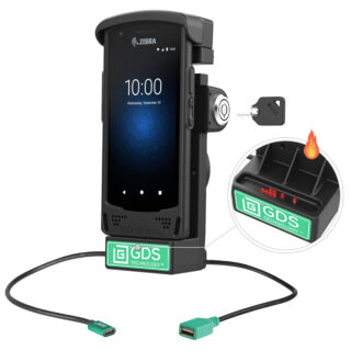 Dock Alimentato GDS Locking più USB-A per Zebra EC50/55 - Perni Riscaldati Ram Mounts RAM-GDS-DOCKL-V12-ZE16CPDHU