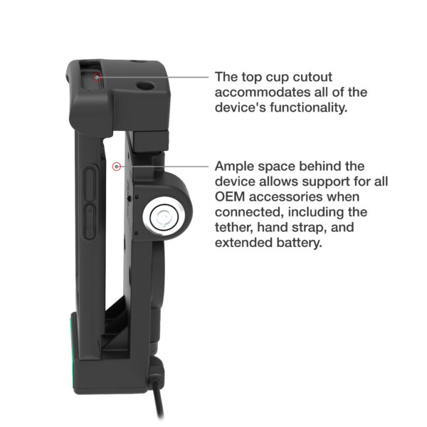 Dock alimentato con blocco GDS più USB-A per Zebra EC50/55 Ram Mounts RAM-GDS-DOCKL-V12-ZE16CPDU - immagine 6