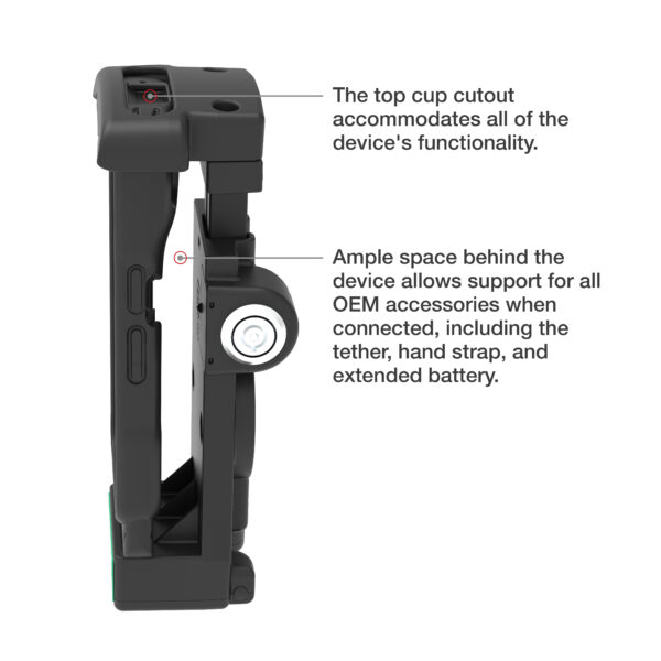 Dock alimentato con bloccaggio GDS per Zebra TC2x e TC5x Ram Mounts RAM-GDS-DOCKL-V12-ZE2434CPU - immagine 6