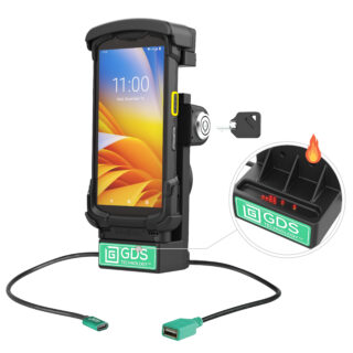 Dock Alimentato GDS Locking più USB-A per Zebra TC73/78 - Perni Riscaldati Ram Mounts RAM-GDS-DOCKL-V12-ZE35CPDHU