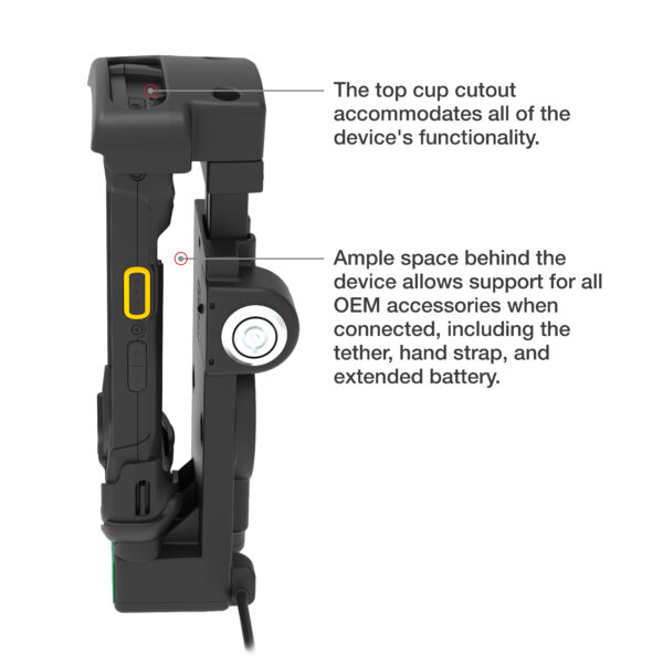 Dock Alimentato con Blocco GDS più USB-A per Zebra TC73/78 Ram Mounts RAM-GDS-DOCKL-V12-ZE35CPDU - immagine 6