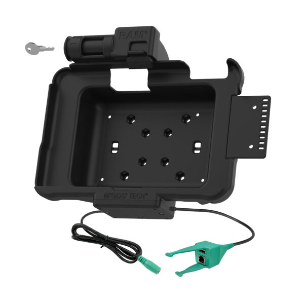 Alimentazione con chiave GDS più Dock USB-A e RJ45 per Zebra ET5x 8,3" e 8,4" Ram Mounts RAM-HOL-ZE10PDKL-RJ45AU - immagine 2