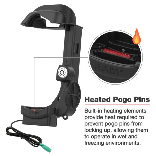 RAM Docking Powered Dock per Zebra MC9400 & MC9300 - Perni riscaldati Ram Mounts RAM-HOL-ZE32PHLU - immagine 4
