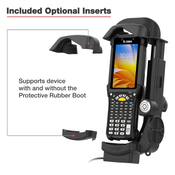 Dock alimentato con bloccaggio RAM per Zebra MC9400 e MC9300 Ram Mounts RAM-HOL-ZE32PLU - immagine 6