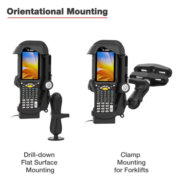 Dock alimentato con bloccaggio RAM per Zebra MC9400 e MC9300 Ram Mounts RAM-HOL-ZE32PLU - immagine 8