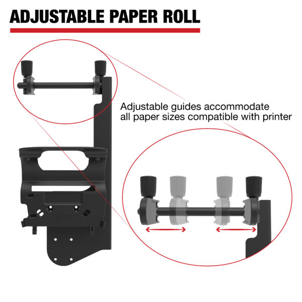 Supporto Ram Mounts RAM-PM1-ZE31U per stampante con alimentazione carta per la serie Zebra ZQ630 - immagine 4