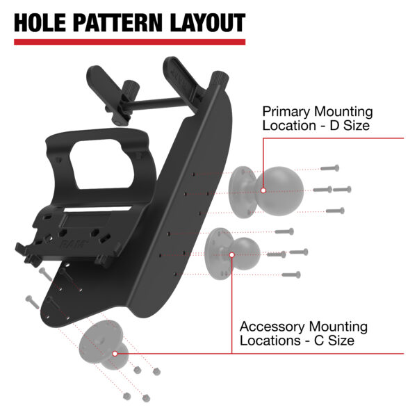 Supporto Ram Mounts RAM-PM1-ZE31U per stampante con alimentazione carta per la serie Zebra ZQ630 - immagine 5