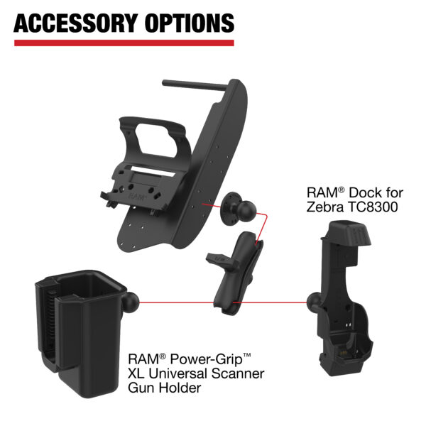 Supporto Ram Mounts RAM-PM1-ZE31U per stampante con alimentazione carta per la serie Zebra ZQ630 - immagine 6