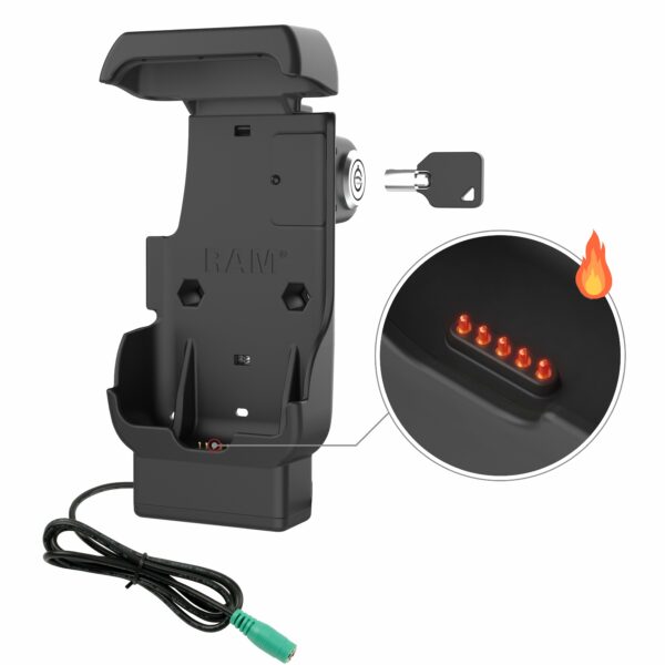RAM Dock Elettrico con Bloccaggio per Honeywell CT40/45/47 - Perni Riscaldati Ram Mounts RAM-HOL-HON12PHLU - immagine 2